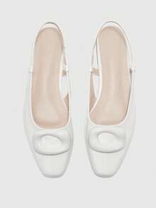 CUCCOO CHICEST Women's Casual Soft Bottom Slip-On Square Toe Shoes, Suitable For Spring And Autumn - Cream White - View 1