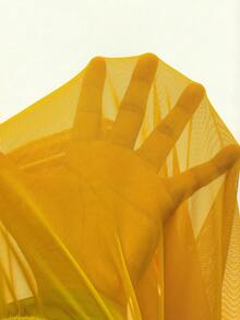 Vestido mini básico, romántico y semi-transparente, cómodo y ajustado para mujeres, 2026 nuevo - Amarillo - Ver 10