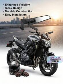 Motorcycle Invisible Winglet Rearview Mirror Kit For Kawasaki Z900 Z650 2021 2022 2023, Adjustable Rearview Mirrors - A - View 2