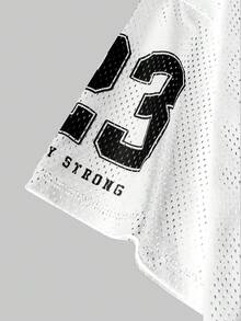 SHEIN Girlism 青少年女孩 T-Shirt 休閒簡約字母數字圖案 23T-Shirt 白色 球賽穿搭 適合夏季 適合球賽 - 白色 - 查看 7