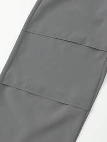 SHEIN Casuvi Kids 青少年男孩字母拼接圓領短袖T恤與長褲休閒套裝 - 灰色 - 查看 8