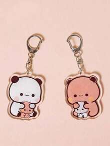 POKOJA LAND Bubu And DuduLittle Bear Backpack Pendant Keychain PVC Pendant Backpack Bag Pendant Bridesmaid Gifts - Multicolor - View 11