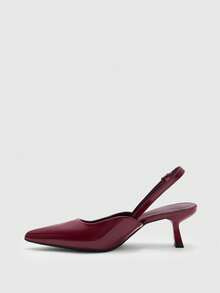 CUCCOO BIZCHIC Ladies Burgundy Elegant Outdoor Pointed Heel High Heels, Suitable For Summer Prom, Vacation And Other Occasions, Business Leisure, Spring Break - Burgundy 2 - View 9