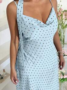 GalTyme Light Blue Plus Size Dress - Baby Blue - View 3
