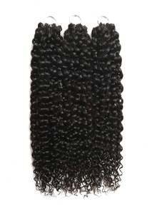 Boho Braids Kinky Curly 波希米亞風編髮 預分束羽毛鉤編人髮 隱形奇蹟結 小螺旋捲曲鉤編髮 100%人髮接髮 - SNatural - 查看 2