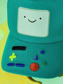 ADVENTURE TIME X SHEIN 升級版時尚經典休閒基本百搭運動黑灰色簡約天使之翼刺繡女款棒球帽，休閒防曬日常穿搭，版型挺立不變形，禮物首選，派對、節日、情人節適用 - 綠色 - 查看 3