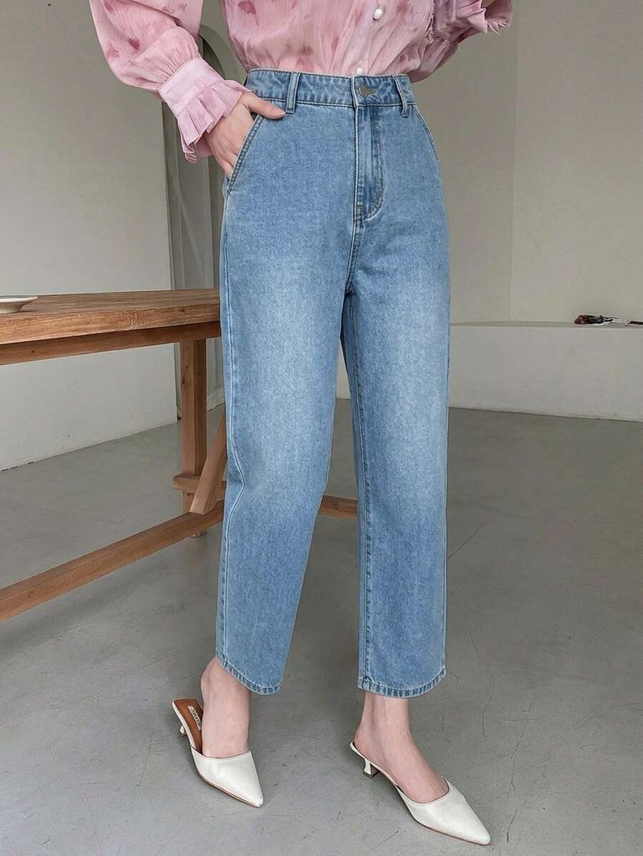 DAZY Summer Lightweight Draped Ankle-Length Pants - Blue - View 1