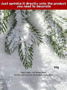 1 Bag1000g 500g 100g 50g 10g Realistic White Dry Granular Microfiber Fake Snow Filling Simulation Dry Snow For Photography Props Wedding Celebration Birthday Party Christmas Party Decoration Home Decor And Holiday Supplies - multicolor - View 12