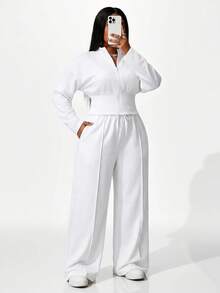 Slaydiva 秋冬新品/女士秋装/万圣节/女士秋冬服装 秋冬新品，女士秋冬服装，万圣节，大码女士家居服套装，女士秋装 - 白色 - 查看 2