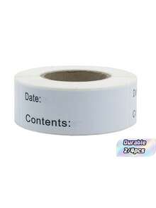 2/4Pcs Food Labels, Suitable For Refrigerators, Jam Jars And Food Storage, Paper Name Labels, Classification Labels, Price Labels, Numbered Sorting Labels - White - View 1