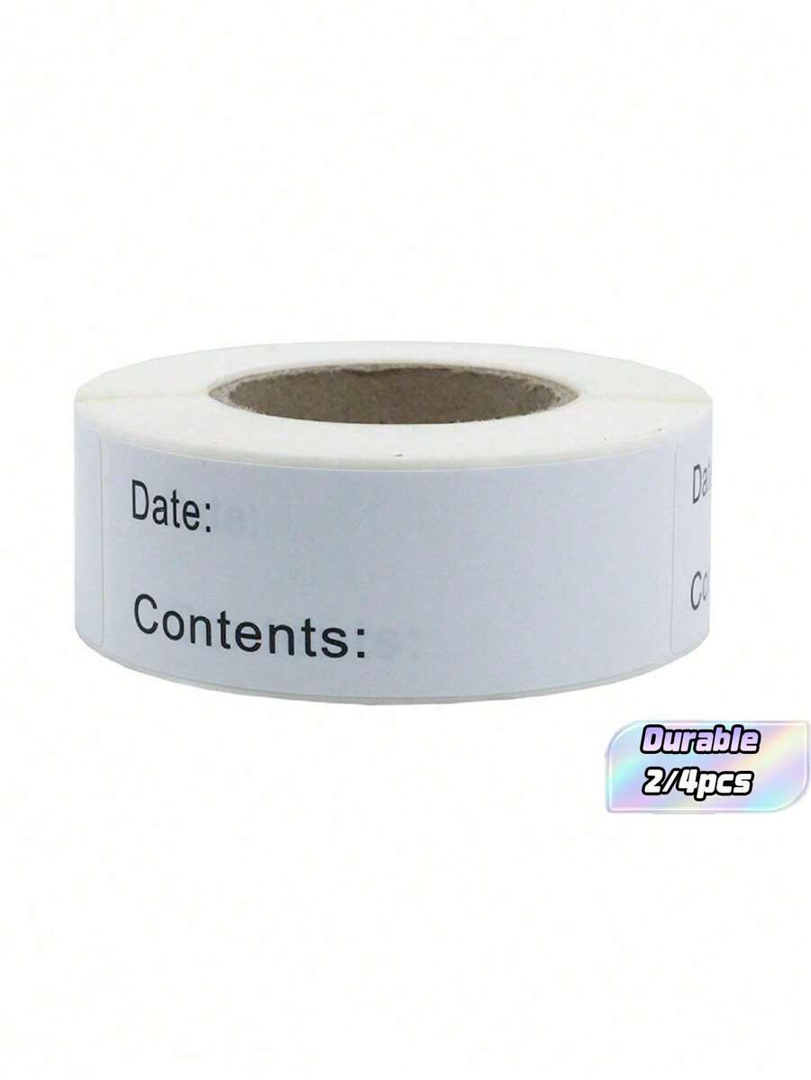 2/4Pcs Food Labels, Suitable For Refrigerators, Jam Jars And Food Storage, Paper Name Labels, Classification Labels, Price Labels, Numbered Sorting Labels - White - View 1