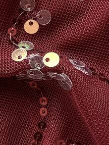 Costavie 夏季海灘女款兩件式套裝 刺繡亮片迷你杯雙肩帶上衣比基尼 雙繩泳褲 性感海灘度假泳裝套裝 - 紅色 - 查看 6