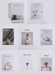 1pc Minimalist English Magazine Photo Shoot Background Live Broadcast Photo Prop Street Style Display Home Decoration Best Gifts Birthday - magazine - View 8