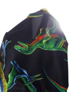 SHEIN KIDS Young Boy Luminous Dinosaur Graphic Crewneck Short Sleeve Shorts Comfortable 2pcs Loungewear & Pajama Set - Multicolor - View 6