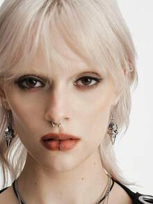 Earrings,Goth/Gothic/Punk/Grunge/Dark Gothic,Streetwear,Summer/Festival/Prom/Party,Vintage - Antique Silver - View 5