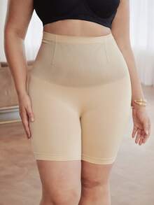 Slumbrini Plus Size High Waist Seamless Shaping Panties For Women, Tummy Control Briefs, Boyshorts - Apricot - View 6