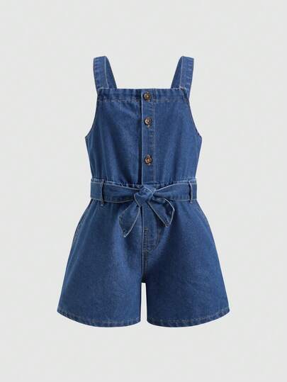 SHEIN Jumpsuit giặt mài phong cách đường phố Bohemian mát mẻ cho nữ thiếu niên đi biển mùa hè, thiết kế tối giản tinh tế kiểu Old Money, phù hợp cho nữ thiếu niên đi biển mùa hè, kỳ nghỉ Bohemian, mùa tựu trường, trang phục phong cách đường phố, đi xem hòa nhạc, hẹn hò, tiệc tùng và các dịp thường ngày khác