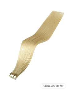 20pcs Tape In Hair Extensions Ash And Blonde Color Real Human Hair Extensions Tape In Hair Straight Remy Human Hair Tape In Hair Tape Ins Hair Extensions - S6/613 - View 3