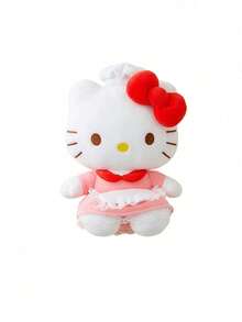 HELLO KITTY AND FRIENDS | Joivida 1pc Plush Toy With Red Bow And Lace Apron Pattern, Perfect For Living Room, Bedroom, Dressing Table, Home D R, An Ideal Gift For Holidays, Parties, Valentine's Day, Suitable For Adults, Teens, Family & Friends, Spring To Summer - White - View 9
