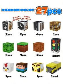 MINKOJA Magnetic Blocks,Building Blocks For Kids Ages 3+,Magnet Blocks Cubes,Stacking Magnet Toy,Birthday Toys, ,Travel Toy,Easter,Building Blocks,Building Block Sets,Magnetic Blocks - Multicolor - View 9