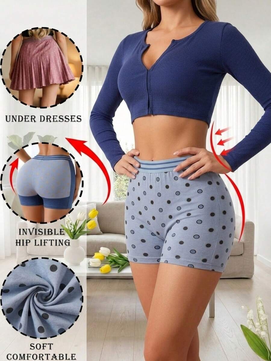 Paquete Boxer Dama 6 Piezas Ropa Interior Unitalla Envio Modelos al Azar / pieza Prenda moldeadora de cintura alta y ajuste ceñido sin costuras para mujeres - Multicolo B - Ver 1