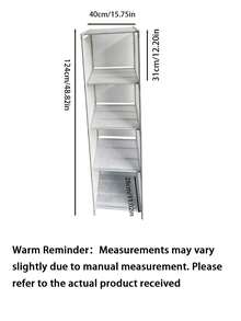 1pc Simple Bookshelf, Multi-Layer Home Floor Standing Storage Rack, Black/White, Multi-Functional Organizer Shelf, Single/Double Row, Space-Saving, Fashionable Minimalist Design, Suitable For Study Room, Easy Assembly Bookcase - Multicolor - View 16