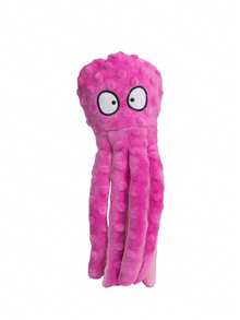 PETSIN Plush Octopus Dog Toy With Squeaker, Interactive Squeaky Chew Toy For Medium & Large Dogs, Durable Bite Resistant Pet Toy For Indoor & Outdoor Play, Soft Stuffed Puppy Toy For Boredom Relief & Fun - Purple foamed big-headed octopus - View 5