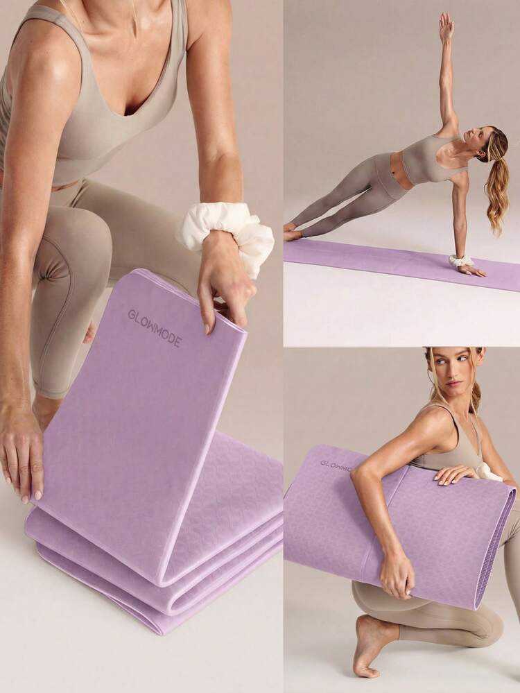 Zen Fold Soft Lightweight Double-Sided Anti-Slip Foldable Yoga Mat Studio Gym Daily Active Wear