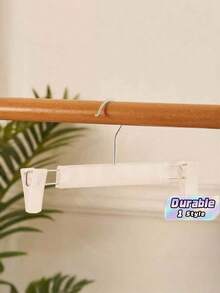 5-Piece Non-Slip Multifunctional Clothes Hangers With Clips For Skirts And Pants, Convenient And Practical, Household Clothes Storage Rack, No Trace Left To Protect Clothes, Perfect For Holiday And Christmas Gifts - Clear - View 1