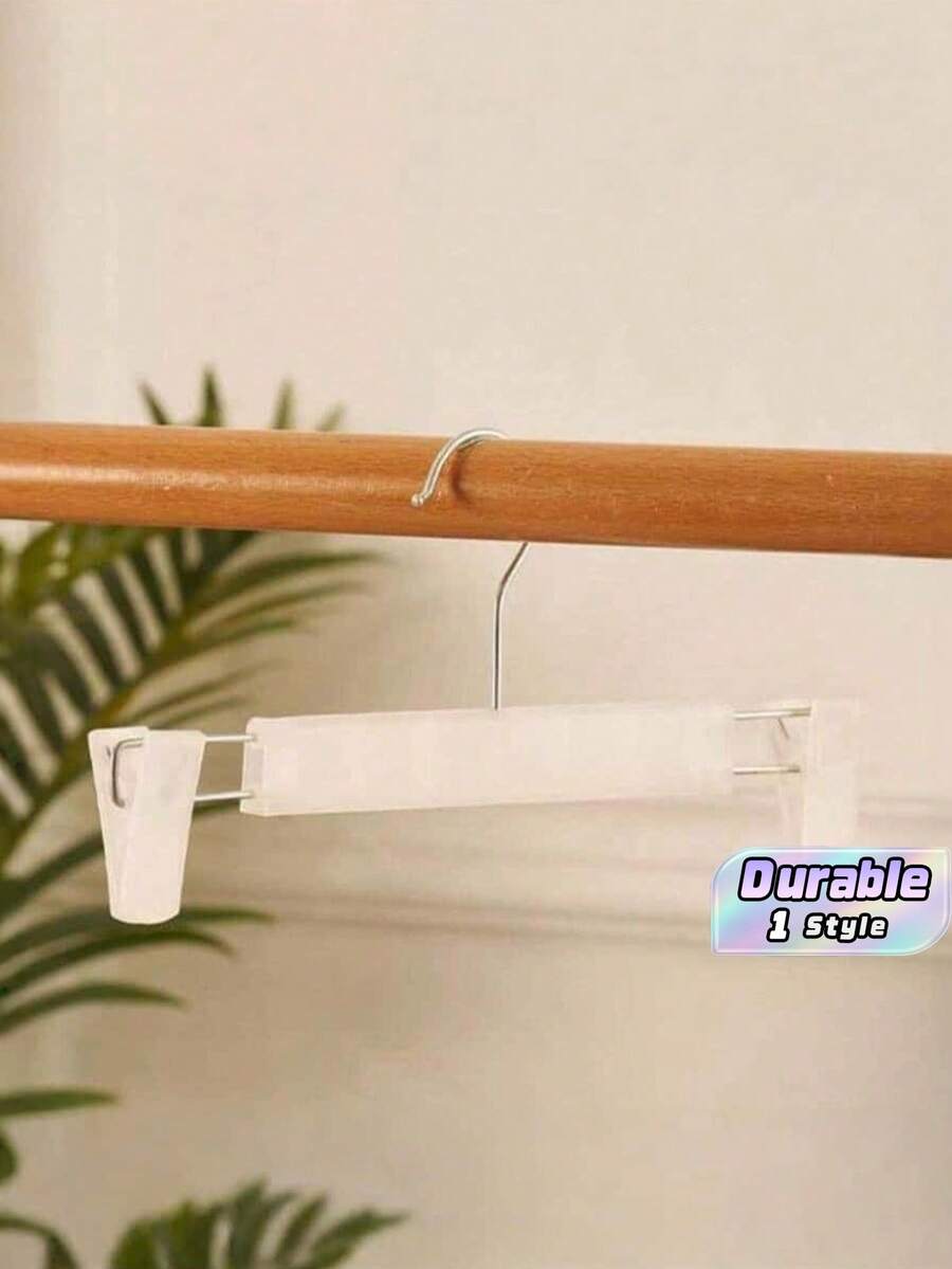 5-Piece Non-Slip Multifunctional Clothes Hangers With Clips For Skirts And Pants, Convenient And Practical, Household Clothes Storage Rack, No Trace Left To Protect Clothes, Perfect For Holiday And Christmas Gifts - Clear - View 1