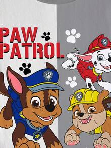 SHEIN | PAW Patrol 小男孩圓領字母卡通印花休閒百搭日常穿著短袖T恤 - 白色 - 查看 6