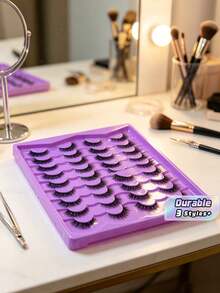 20 pares de pestañas postizas de visón 3D naturales, 1/2/3 cajas, múltiples opciones de empaque, adecuadas para al por mayor, gruesas y rizadas, creando un aspecto de maquillaje natural, esenciales para citas diarias, pestañas simuladas, reutilizables, injerto de pestañas, herramientas de maquillaje, pequeña hada - Negro - Ver 1