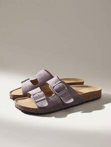 Solecia Women Shoes Fashion Grey Comfort Flats, Holiday Beach Sandals Summer - Grey - View 2