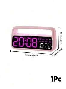 Teckwe LED Digital Alarm Clock With Bedside Night Light, Dual Alarms, Date & Week Display, DST Function, Adjustable Brightness, Modern Desk Clock For Bedroom Home Decor - multicolor - View 13