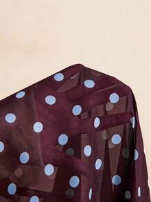 Poéselle Women's Polka Dot Print Elegant Ruffle Trim Fashion Blouse - Multicolor - View 8
