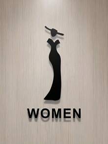 1 PC Acrylic Toilet Sign With 3D Three Dimensional Male And Female Symbols Suitable For Office Public Restroom Indication Plaque Waterproof Easy Clean Wall Mountable - 1PC - View 9