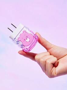 SHEIN X Care Bears Data Cable Protector, Suitable For IPhone Charger,3- Piece Set Of Mobile Phone Cable Protectors, Charger Protector (Excluding Data Cable) - Baby Pink - View 5