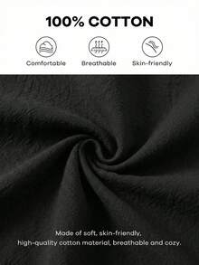 SHEIN Pantalones de chándal de unicolor con cordón para niñas preadolescentes - Negro - View 7