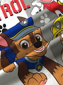 SHEIN | PAW Patrol 小男孩圓領字母卡通印花休閒百搭日常穿著短袖T恤 - 白色 - 查看 3