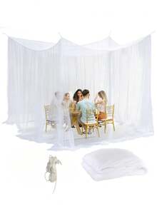 Outdoor Camping Mosquito Net, Extra Large Bed Cover, Portable Square Mosquito Net With Mesh Fabric For Camping Trips - Multicolor - View 2