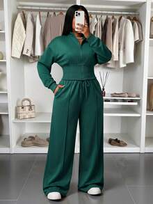 Slaydiva 秋冬新品/女士秋装/万圣节/女士秋冬服装 秋冬新品，女士秋冬服装，万圣节，大码女士家居服套装，女士秋装 - 綠色 - 查看 4