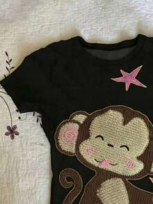 Attitoon Women's Summer Casual Cartoon Print T-Shirt - Multicolor - View 4