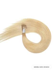 50pcs I Tip Hair Straight Light Brown #18K 150% 18-22 Inch Remy Human Hair I Tip Hair Extension Light Brown Color Hair Extensions - S22 - View 2
