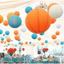 16/4 Stücke mehrfarbige hängende Papierlaternen - verschiedene chinesische Laternen, geeignet für Deckendekoration bei Partys, perfekt für Karneval, Festivals, Taufen, Geburtstage, Hochzeitstage, Veranstaltungen und Partyzubehör - Verschiedenfarbig - Übersicht 3