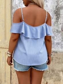 Breezaya Plus Size Women's Striped Shirt, Suitable For Dating, Romantic Vacation, Casual Daily Wear, Fashionable And Versatile For Spring And Summer - Multicolor - View 2