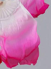 2Pcs Belly Dance Fans, Silk Tassel Bamboo Fans, Colorful Dance Props For Stage Performance & Mother's Day Gifts - Multicolor - View 3