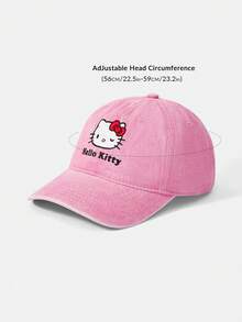 HELLO KITTY AND FRIENDS | SHEIN 1PC Baseball Cap, Suitable For Baseball, Basketball And Other Sports, Versatile In Autumn, Sports Style, Retro Style In The 1990s, Bright Colors, Flat Edge Hat, Adjustable Casual Dad Hat, Unisex Sports Visor, Sun Protection Casual Hat For Travel, Parties, Beaches And Other Occasions - powder - View 6