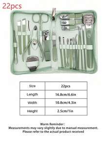 Professional Stainless Steel Nail Clipper Set, With Earwax Removal Tool And Nail File - Durable Portable Pedicure And Manicure Tools, Suitable For Fingernails And Toenails - Green - View 14