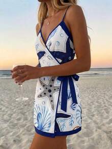Vaclyn South American Floral Print Chiffon Cover Up For Women - Multicolor - View 6