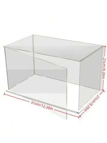 1pc Collectible Display Box, Assembled Transparent Acrylic Box, Alternative To Glass Boxes For Displaying Figures, Suitable For Home Storage And Organization Of Toys, With An Openable Door. - White - View 12